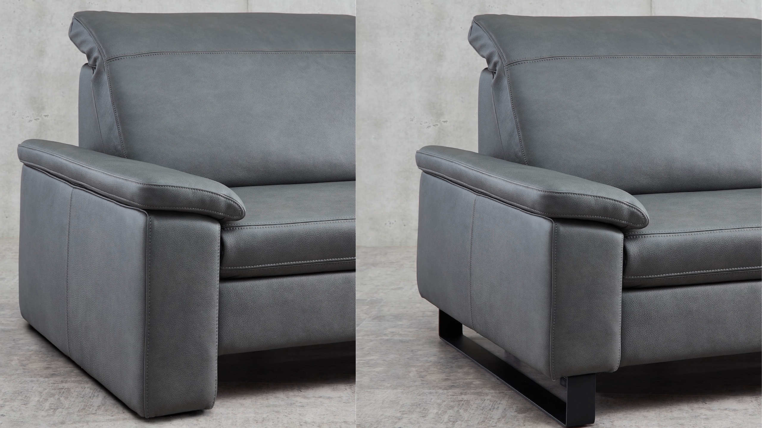 Arosa Armlehnen bodennah und bodenfrei mit Kufe