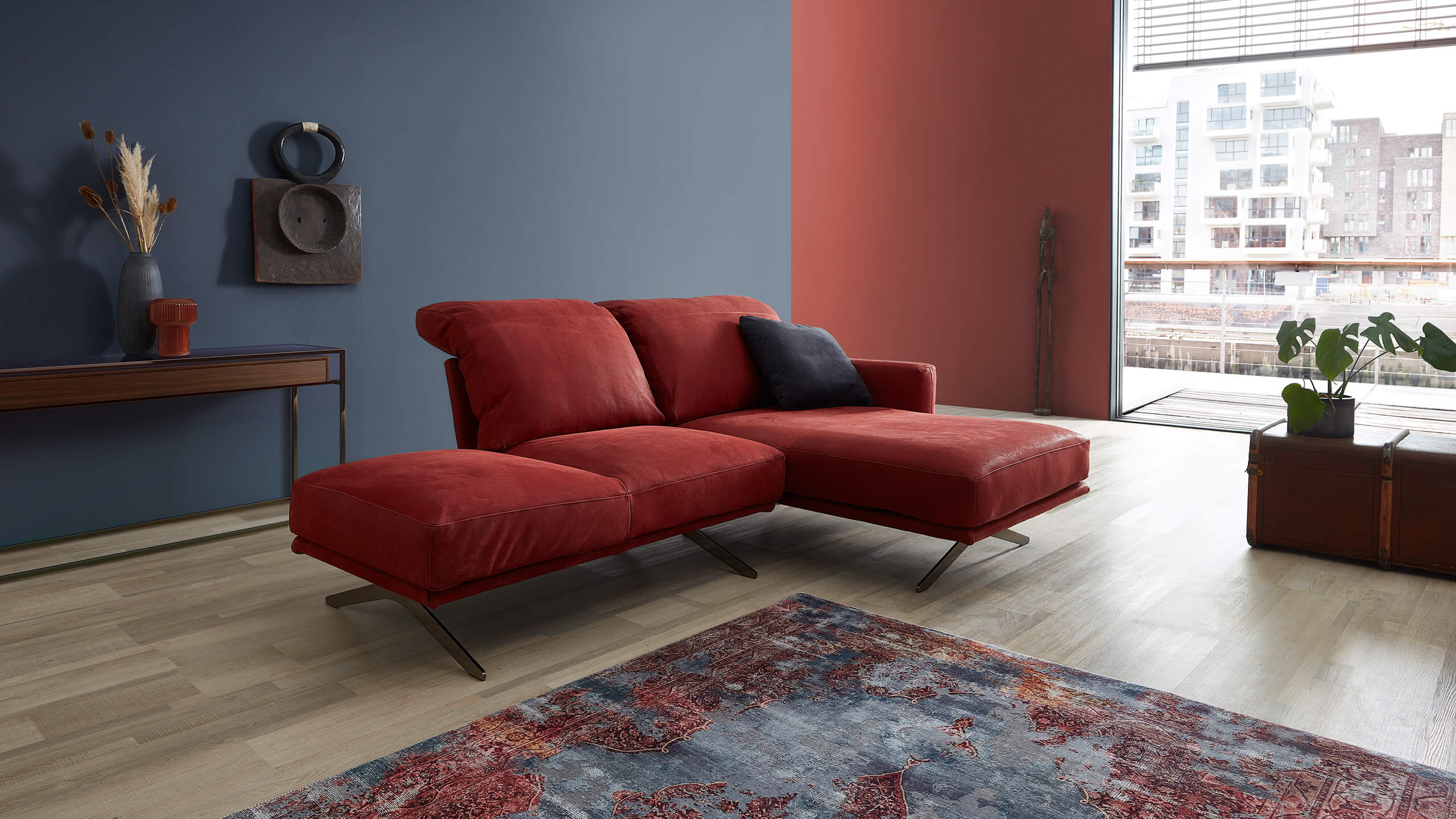 Cilia Ecksofa Nubukleder Reno