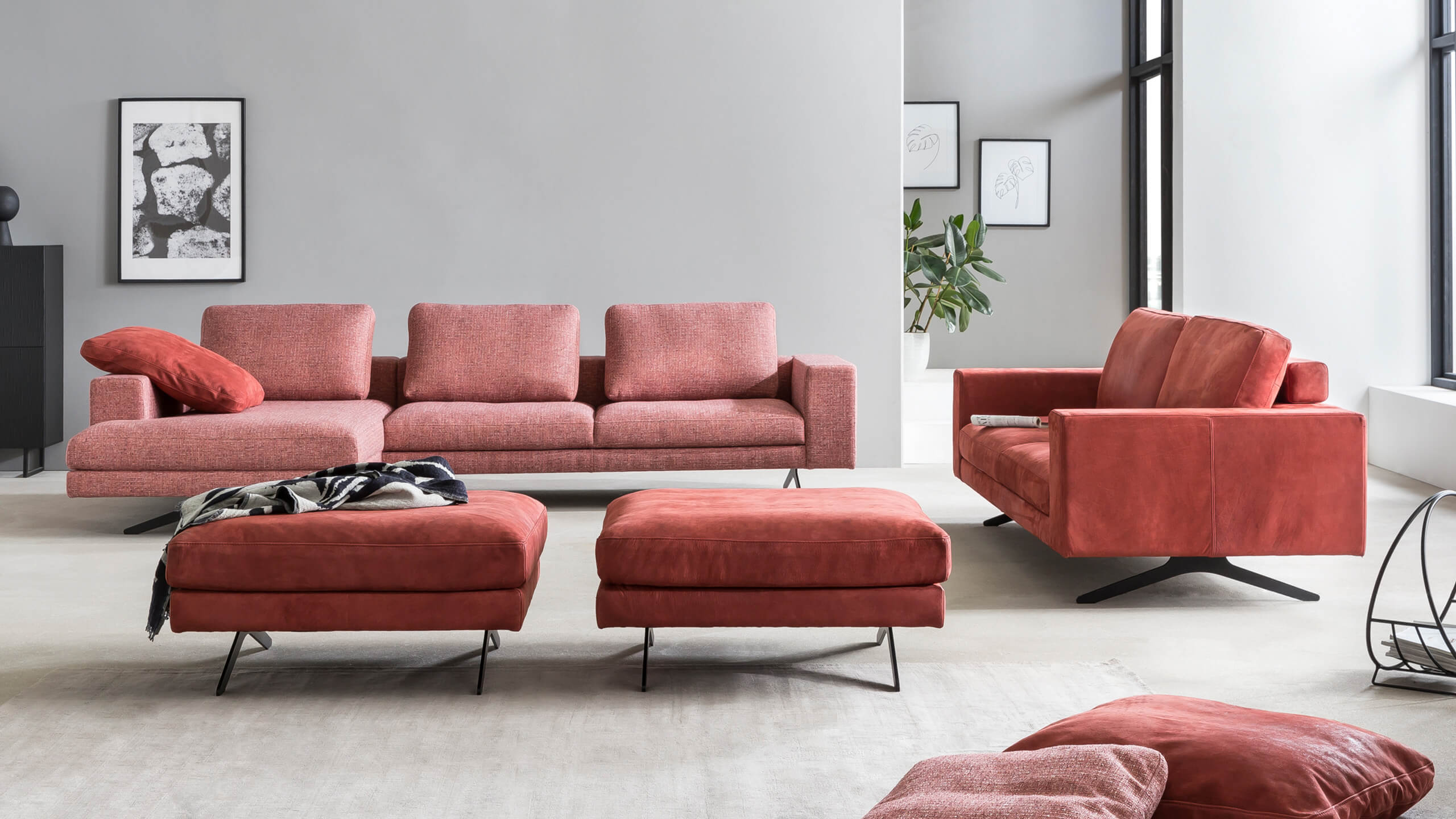 Hocker 75x75 cm  Claire Hocker 75x75 im Wohnambiente