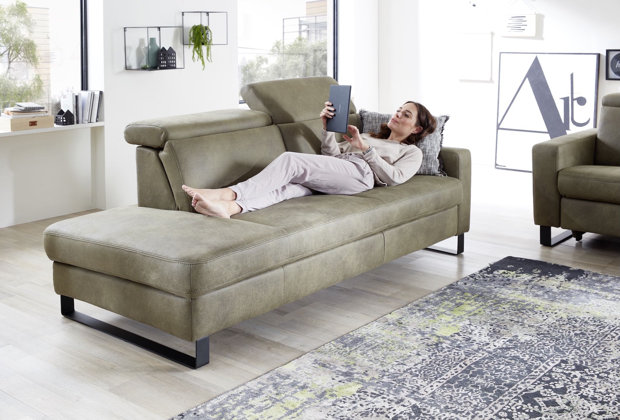 Recamiere Arosa grün