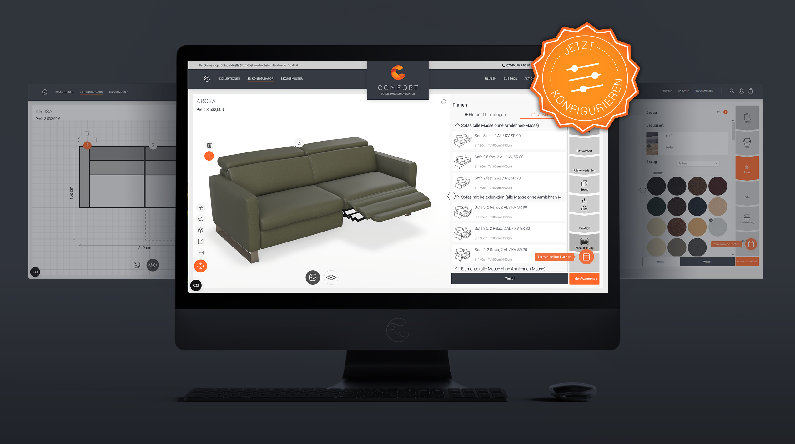 Ansicht Konfigurator Arosa