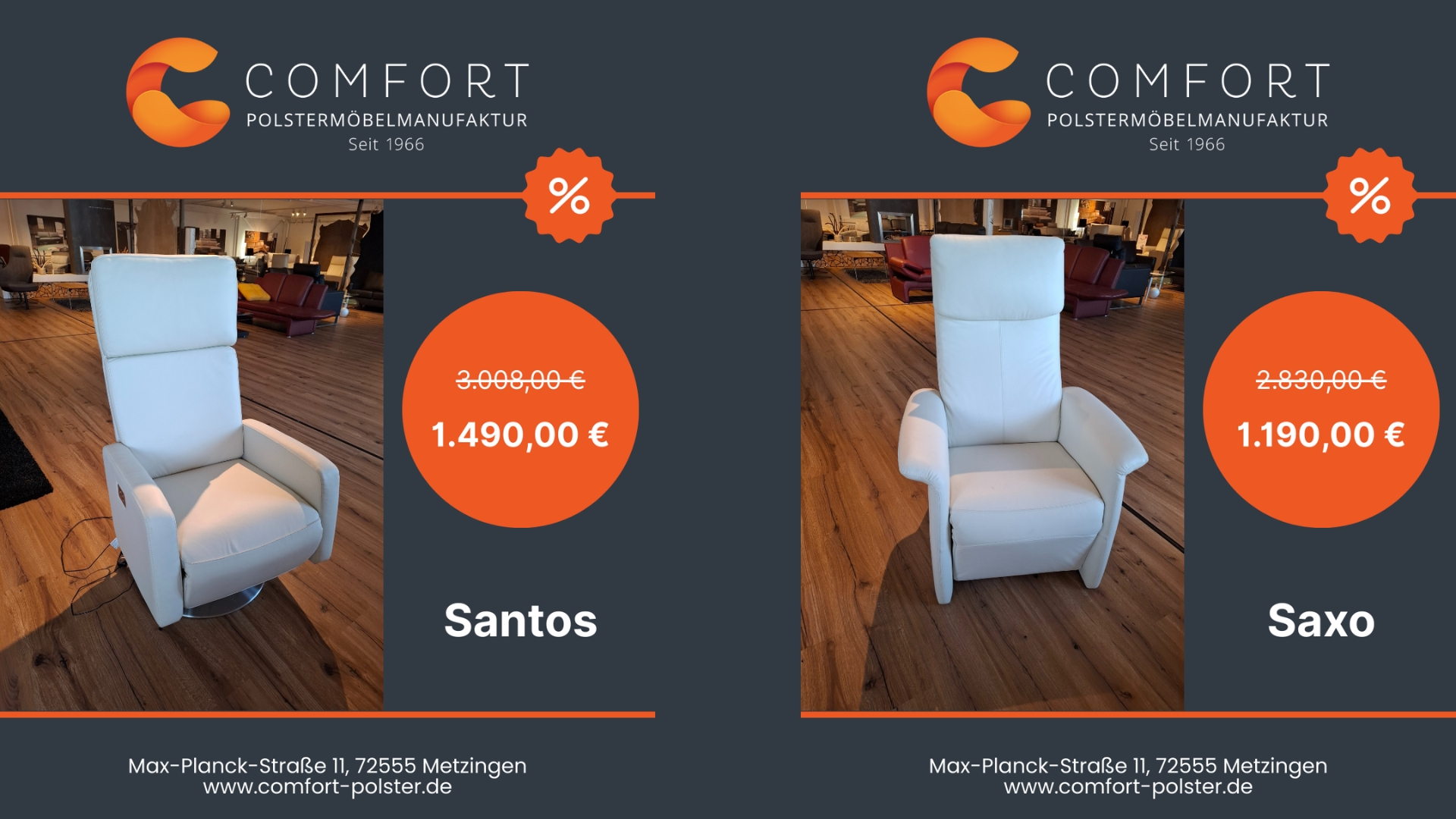 Sale Modelle Santos und Saxo