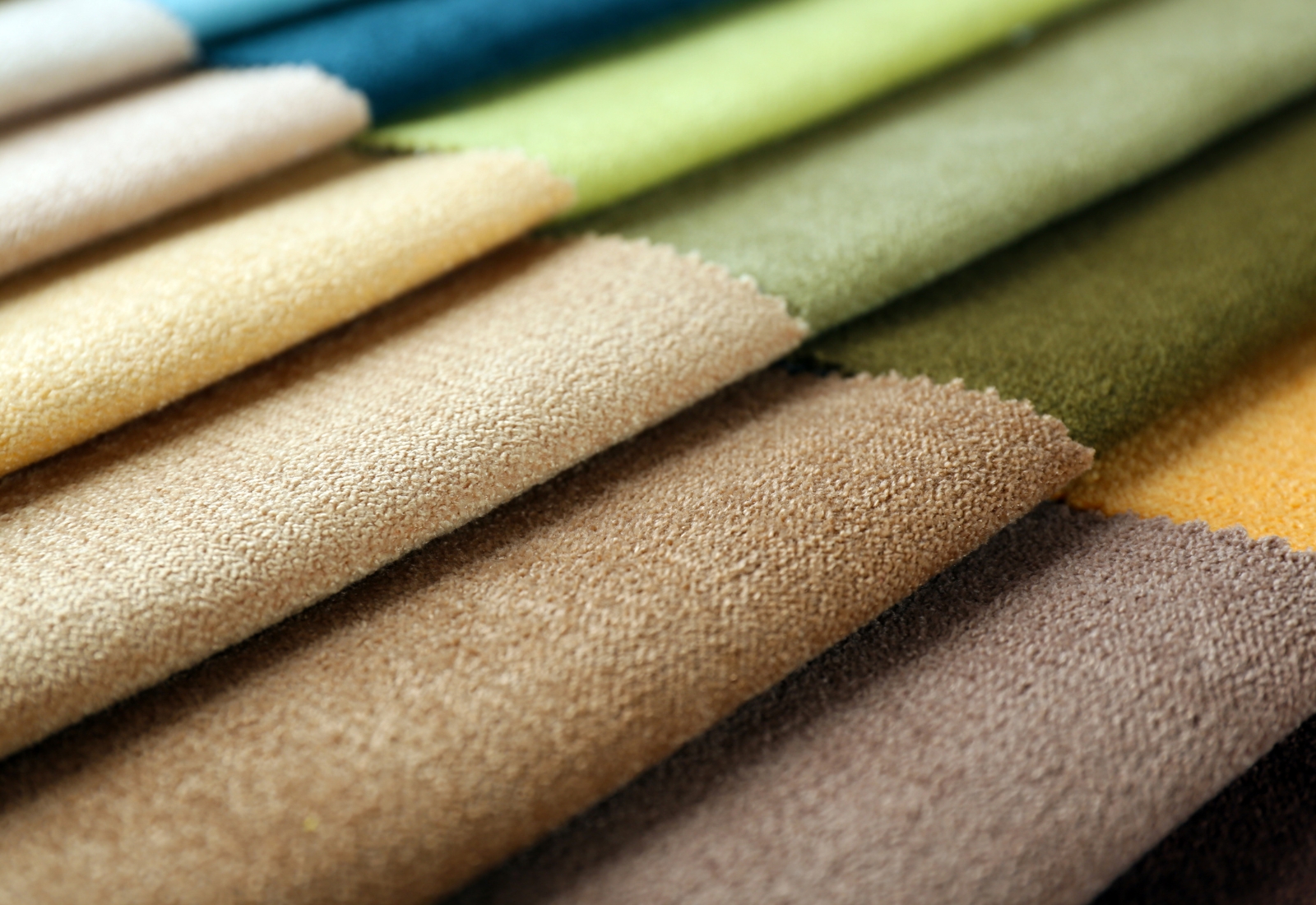 Auswahl verschiedener Stoffmuster