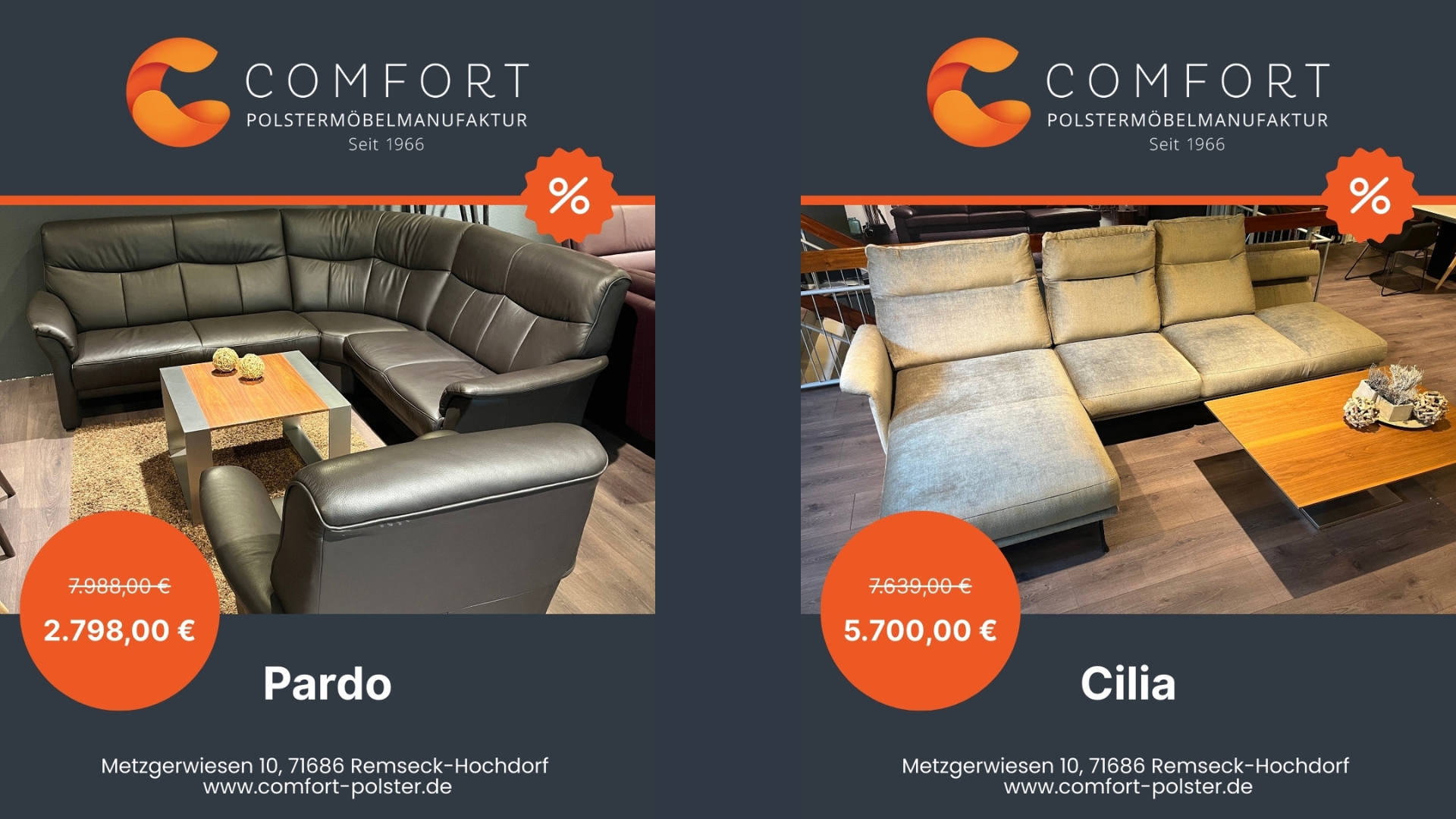 Sale Modelle Pardo und Cilia