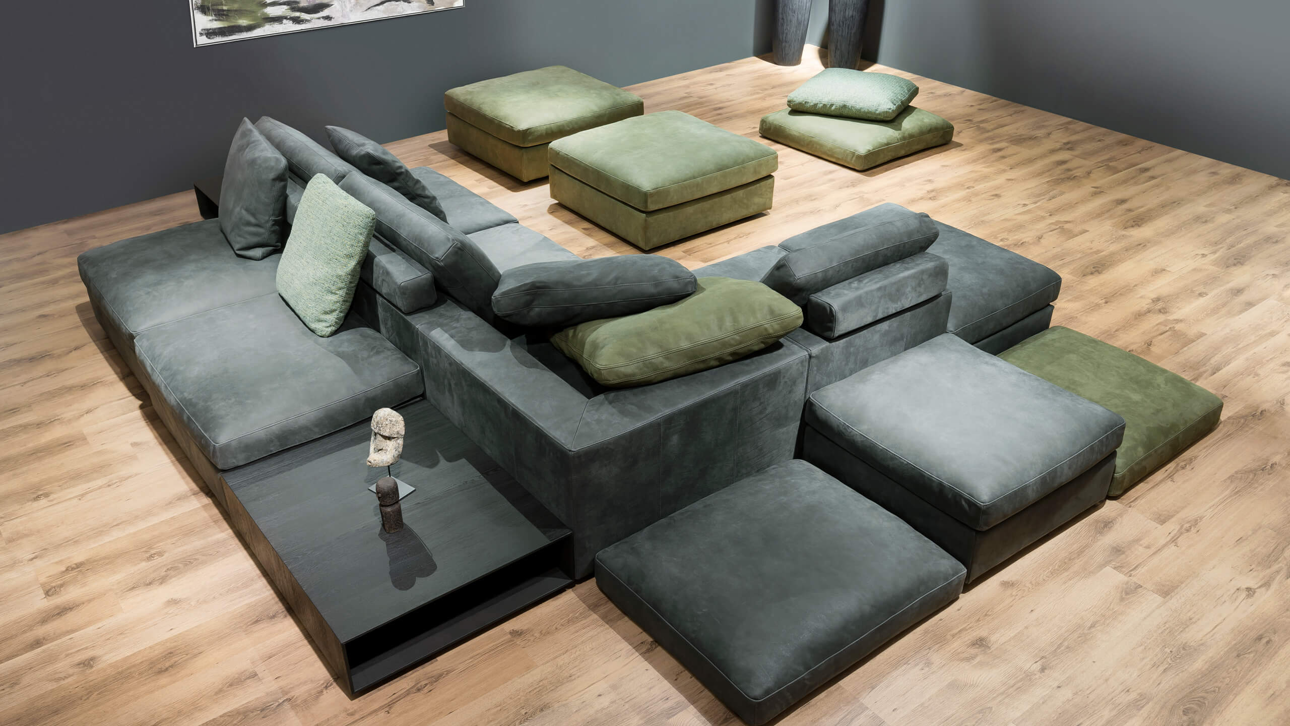 Dakota Hocker 90x90 mit Wohnlandschaft