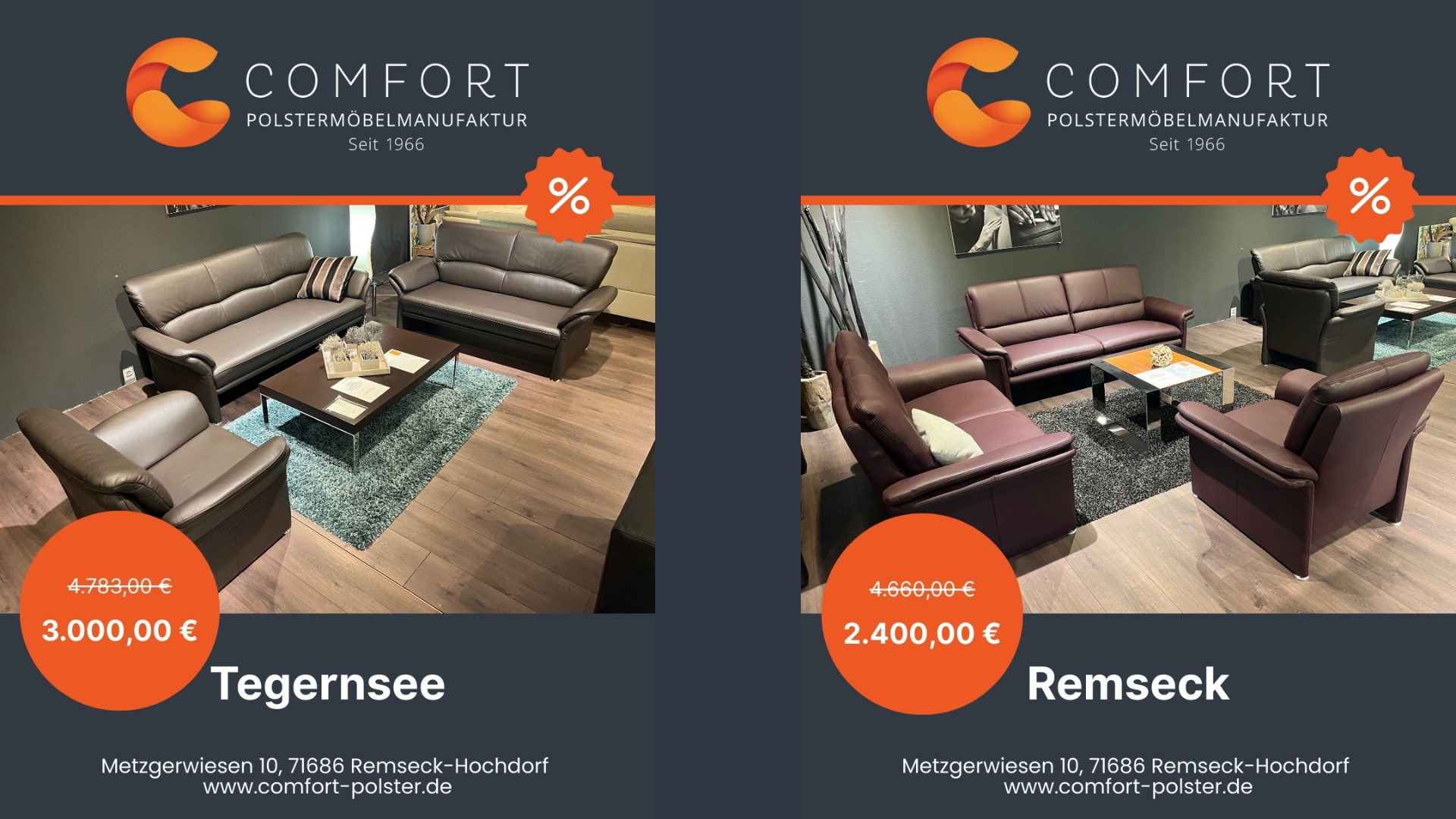 Sale Modelle Tegernsee und Remseck